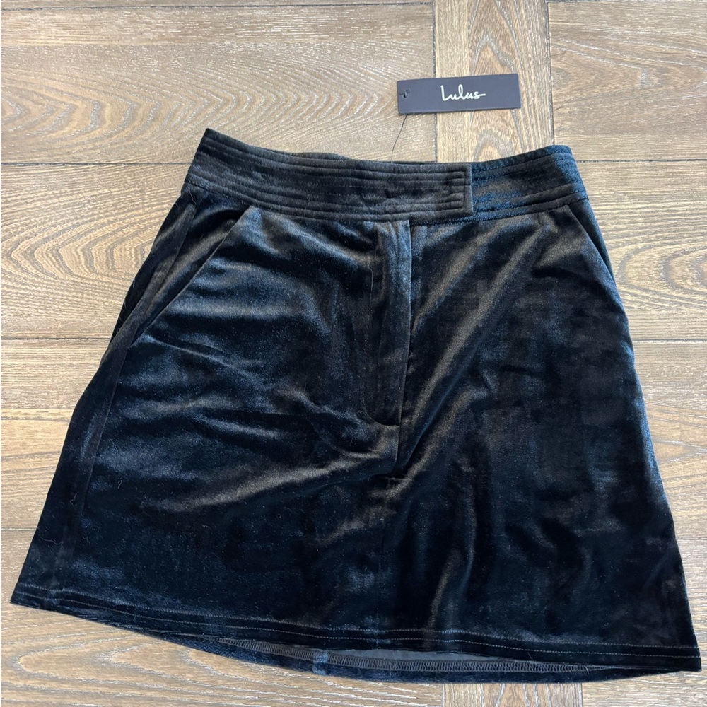 Lulu's Blue A-Line Mini Skirt Casual Night Out